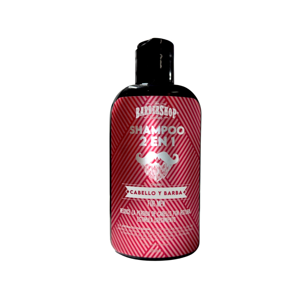 SHAMPOO 2 EN 1  PARA BARBA Y CABELLO X 250ML BARBERSHOP